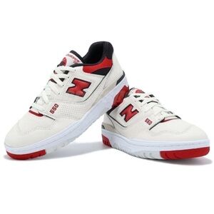 New Balance 550 Men’s Size 11 White Team Red Athletic Sneakers NWOT BB550SE1
